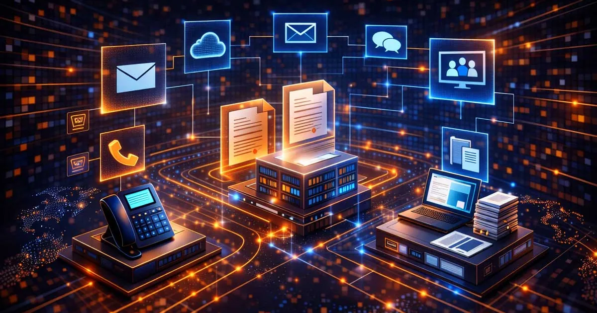 Integration of document management systems with internal enterprise communication tools